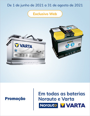 Promoção em todas as Baterias Varta e Norauto