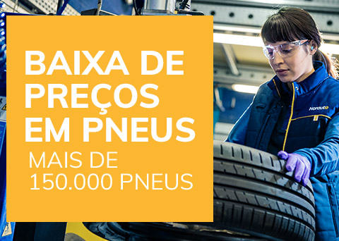 Baixa de preços em pneus