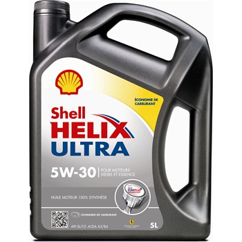 Huile moteur SHELL Helix Ultra 5W30 Essence et Diesel 5 L