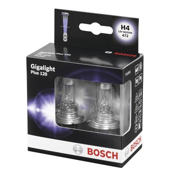 2 Ampoules Bosch H4 Giga Light 12 V