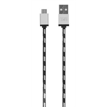 Câble Usb Micro Usb Tnb Nylon Blanc 2 M
