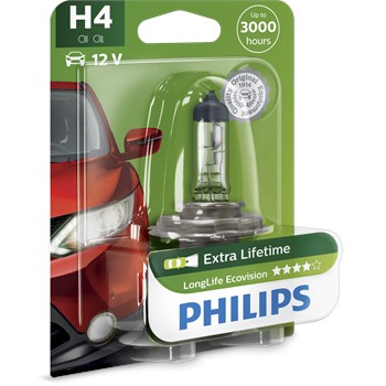 1 Ampoule Philips H4 Longlife Ecovision 60/55 W 12 V