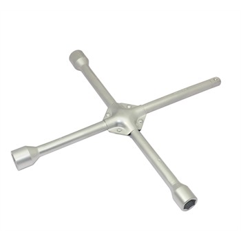 Clé En Croix Renforcée Chromée Carré 1/2 + Extrémités 6 Pans 17, 19 Et 21 Mm Norauto