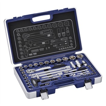 Coffret Clé À Cliquet Carré 1/4'' + Douilles 6 Pans 5-32 Mm Et Embouts Norauto 60 Pièces