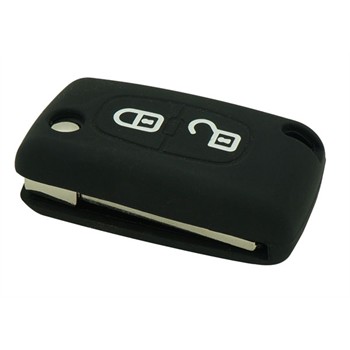 Coque Silicone Clé Voiture Noire