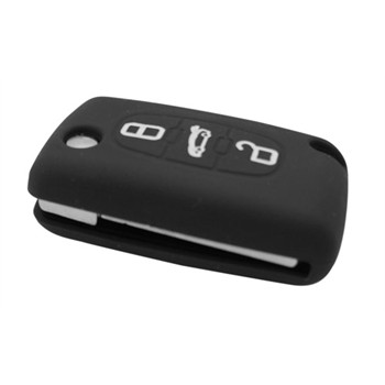 Coque Silicone Clé Voiture Noire