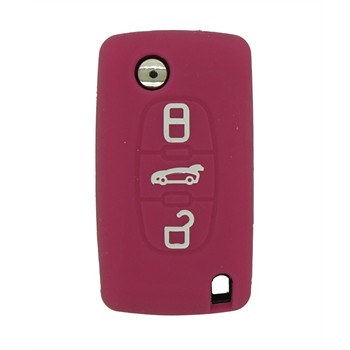 Coque Silicone Clé Voiture Rose