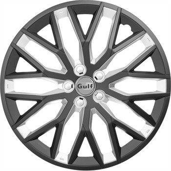 4 Enjoliveurs Noir/argent Gulf Gt40 13 Pouces