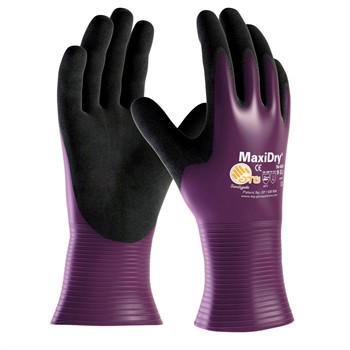Paire De Gants En Nylon Pour Travaux Mécaniques En Milieux Huileux Atg Maxidry Oil Taille 9