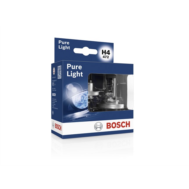 2 Ampoules Bosch H4 Pure Light 12 V