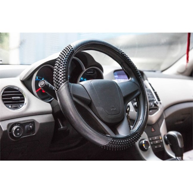 Couvre Volant Norauto Carbon Massage Noir