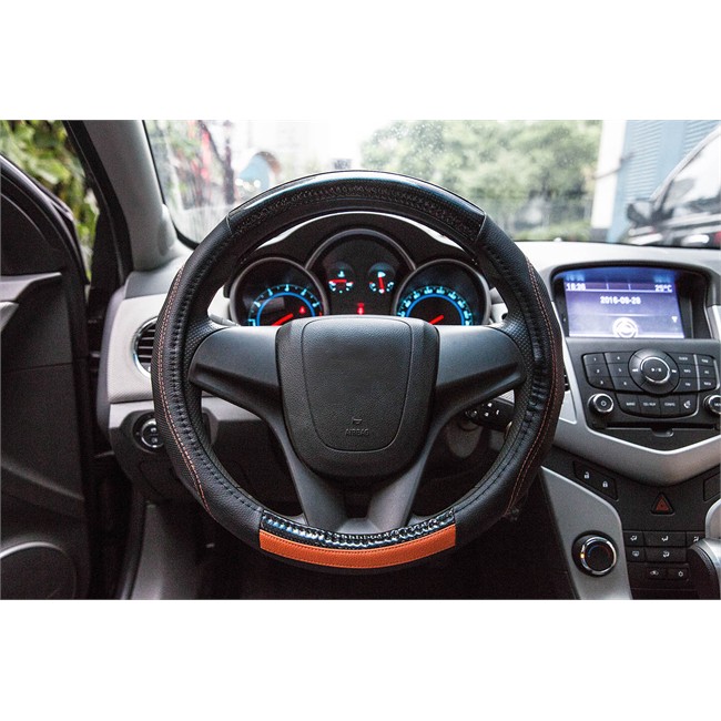 Couvre Volant Norauto Classic Sport Noir Et Orange