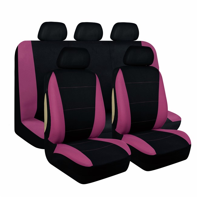 Jeu Complet De Housses Universelles Voiture 1er Prix Primera Noires Et Roses