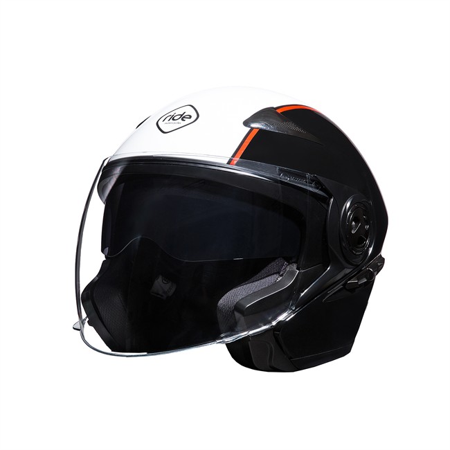 Casque jet visière solaire RIDE 801 noir Taille L