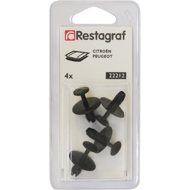 4 rivets plastique RESTAGRAF pour cache sur moteur