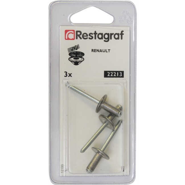 3 rivets en alu/acier RESTAGRAF pour haut-parleurs