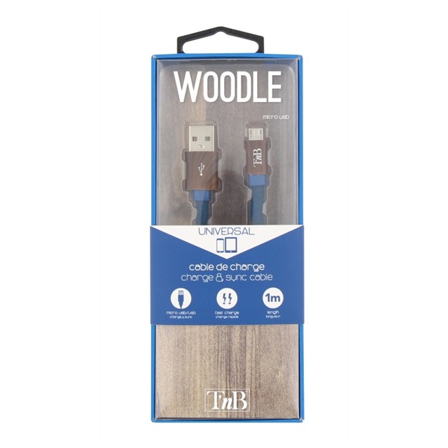 Câble USB / micro USB TNB bleu 1m