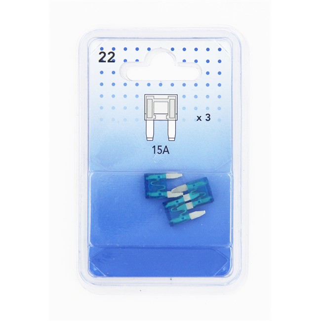 3 Mini-fusibles 15 A