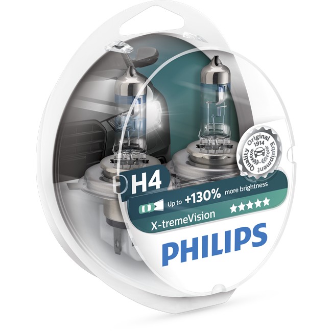 2 Ampoules Philips H4 X-tremevision 60/55 W 12 V