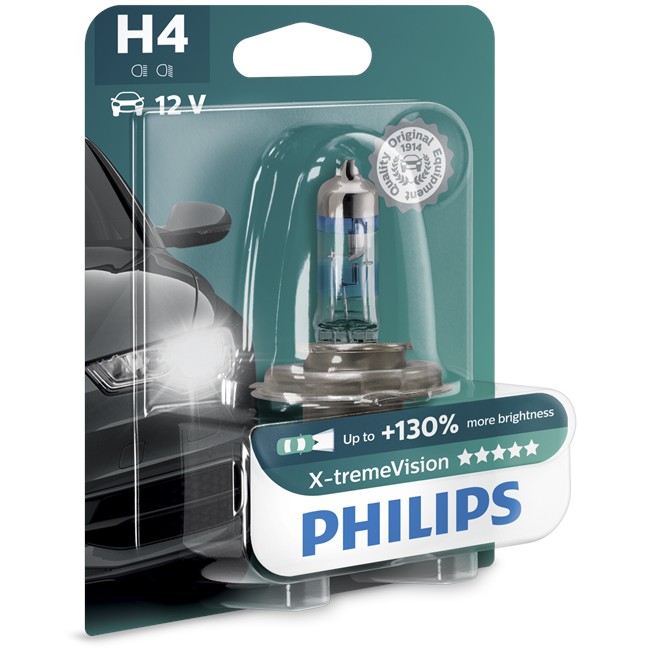 1 Ampoule Philips H4 X-tremevision 55 W 12 V