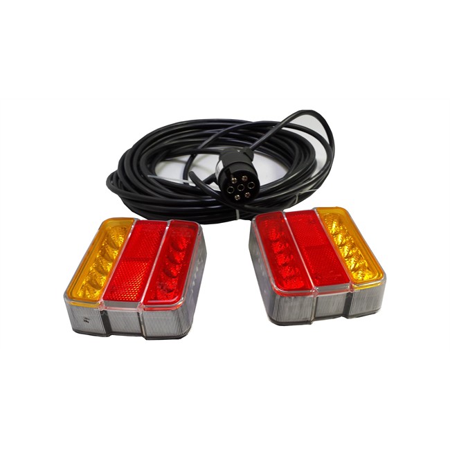 Kit D'éclairage Magnétique Pour Remorque Led Avec Câble Entre Feux De 2,5 M Et Câble D'alimentation De 4,5 M Norep