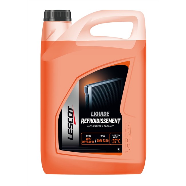 Liquide De Refroidissement Orange -37°c Lescot 5 L