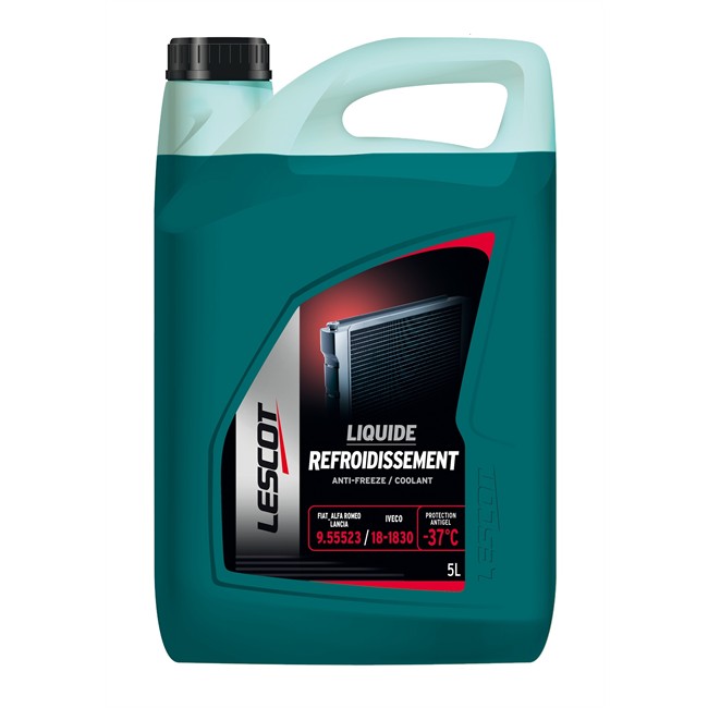 Liquide De Refroidissement Vert -37°c Lescot 5 L