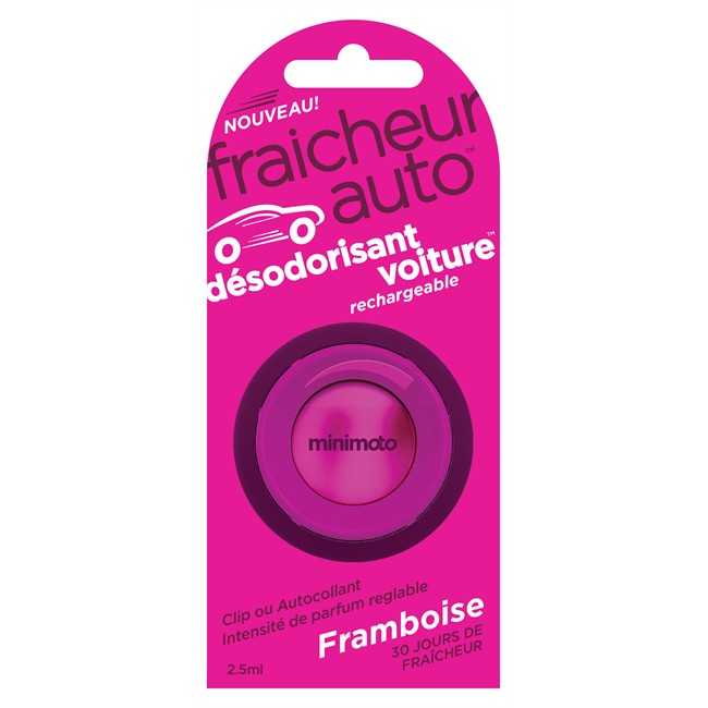 Désodorisant voiture rechargeable THINK Fraîcheur Auto Framboise