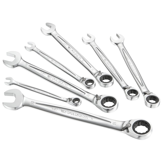 7 clés mixtes à cliquet Spline 8-19 mm FACOM 467.J7