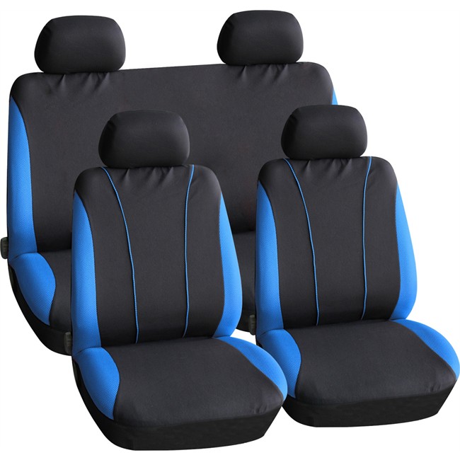 Jeu complet de housses universelles voiture PEPS tonic bleues