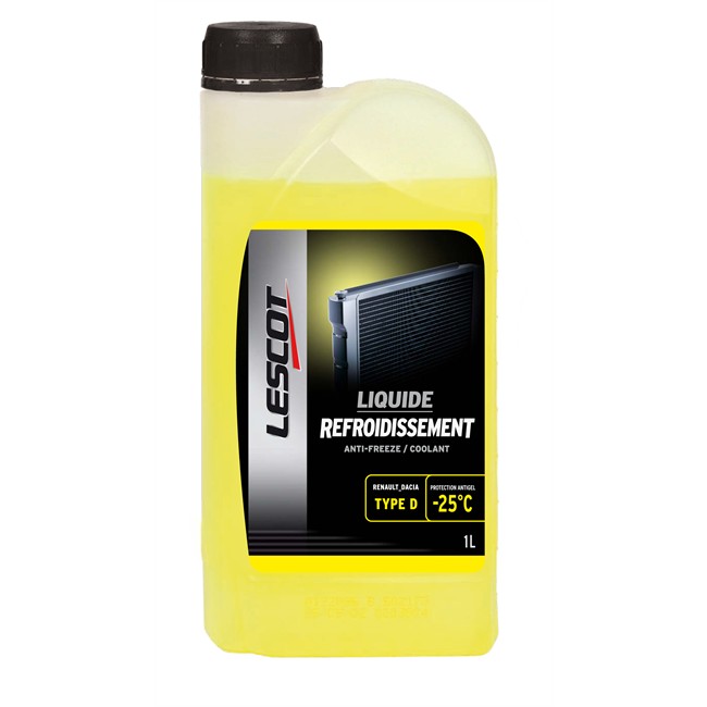 Liquide De Refroidissement Jaune -25°c Lescot 1 L