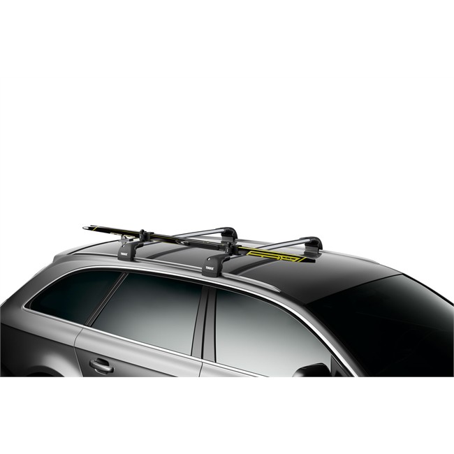 Porte-skis sur barres de toit THULE SKICLICK 729 pour 1 paire de skis de fond