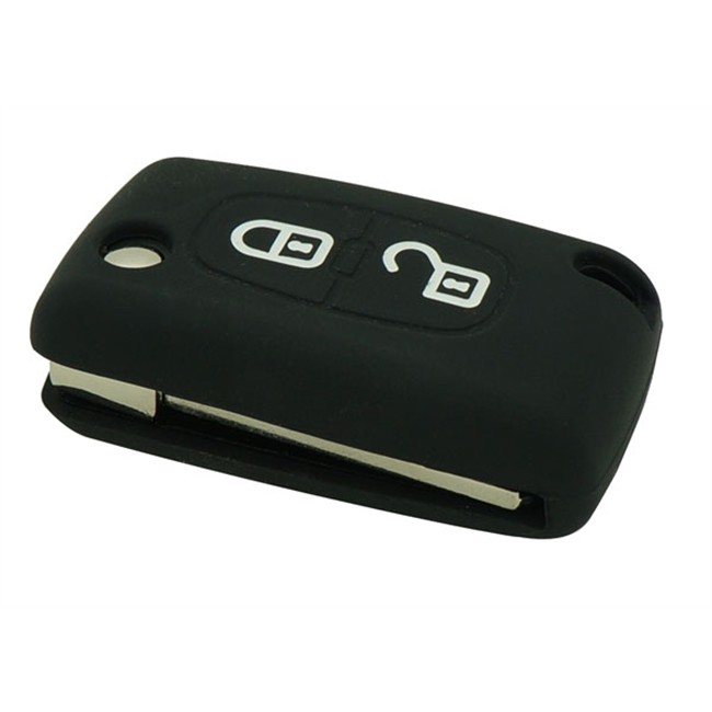 Coque Silicone Clé Voiture Noire