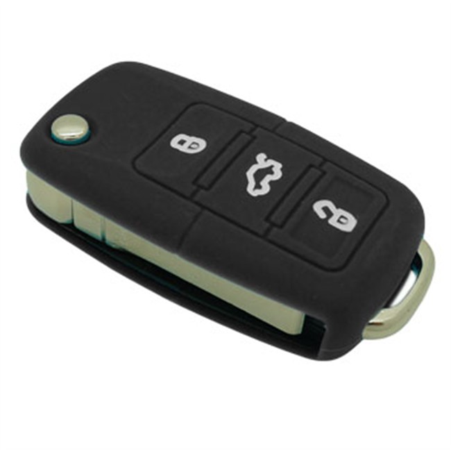 Coque Silicone Clé Voiture Noire