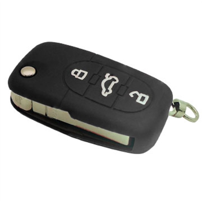 Coque Silicone Clé Voiture Noire