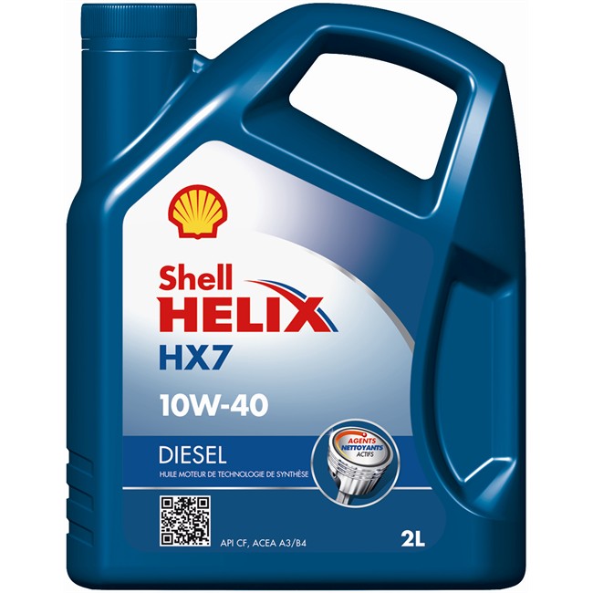 Huile moteur SHELL Helix HX7 10W40 Diesel 2 L