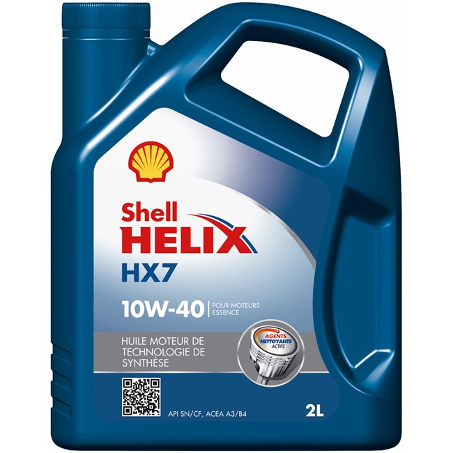 Huile moteur SHELL Helix HX7 Essence 10W40 2 L