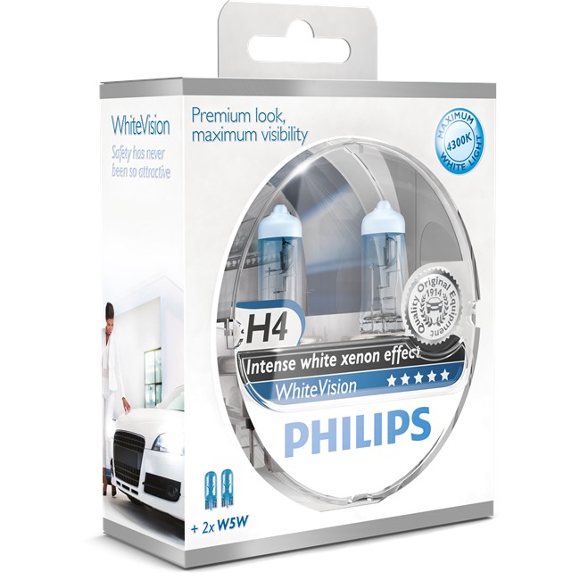 Coffret ''special'' H4 White Vision Philips