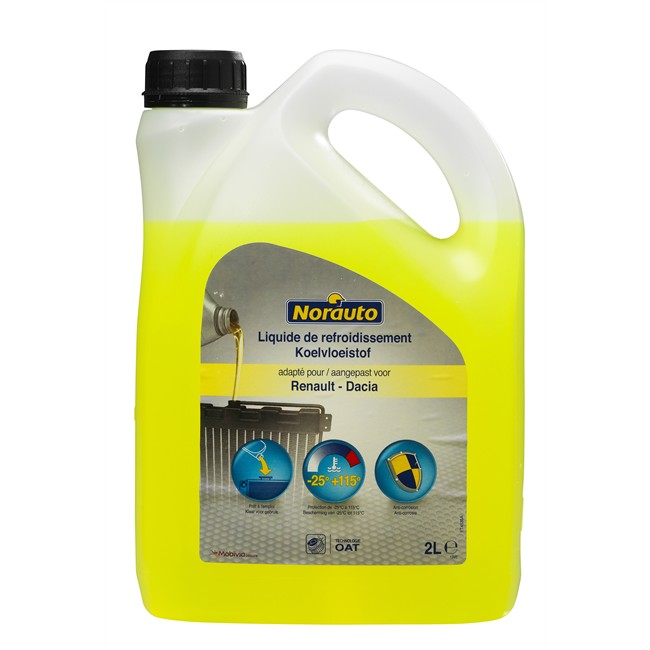 Liquide De Refroidissement Jaune -25°c Norauto 2 L