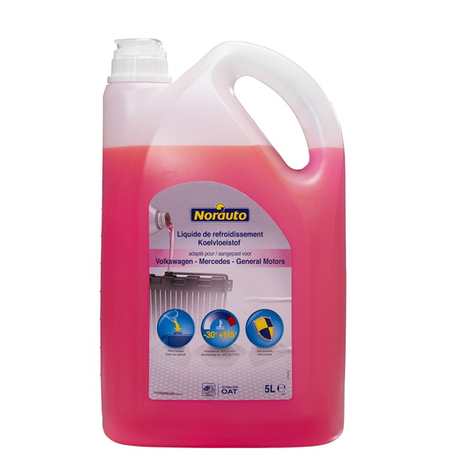 Liquide De Refroidissement Rose -30°c Norauto 5 L